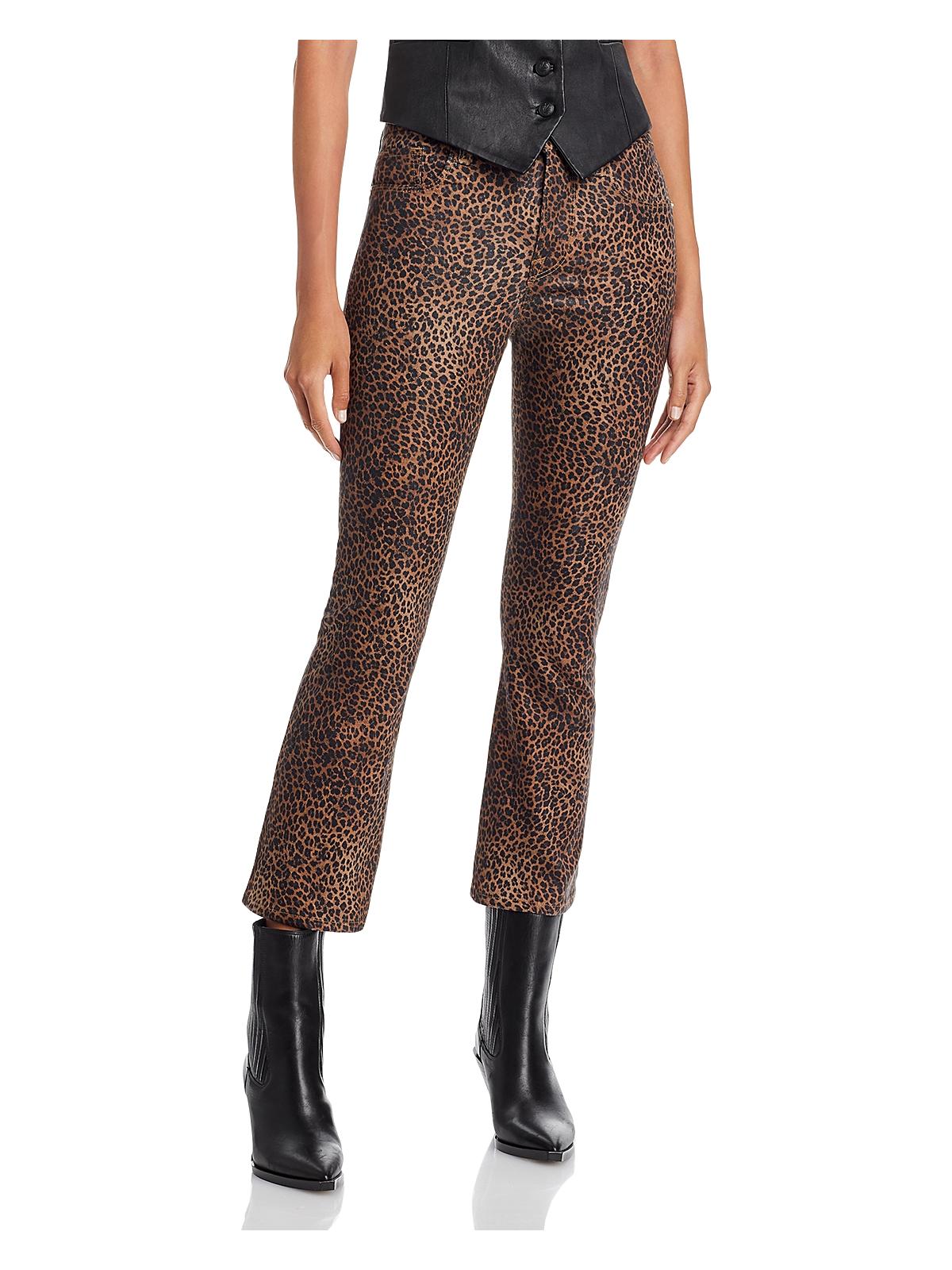 

Джинсы женские Le Crop Mini средней посадки с покрытием Bootcut FRAME, цвет leopard