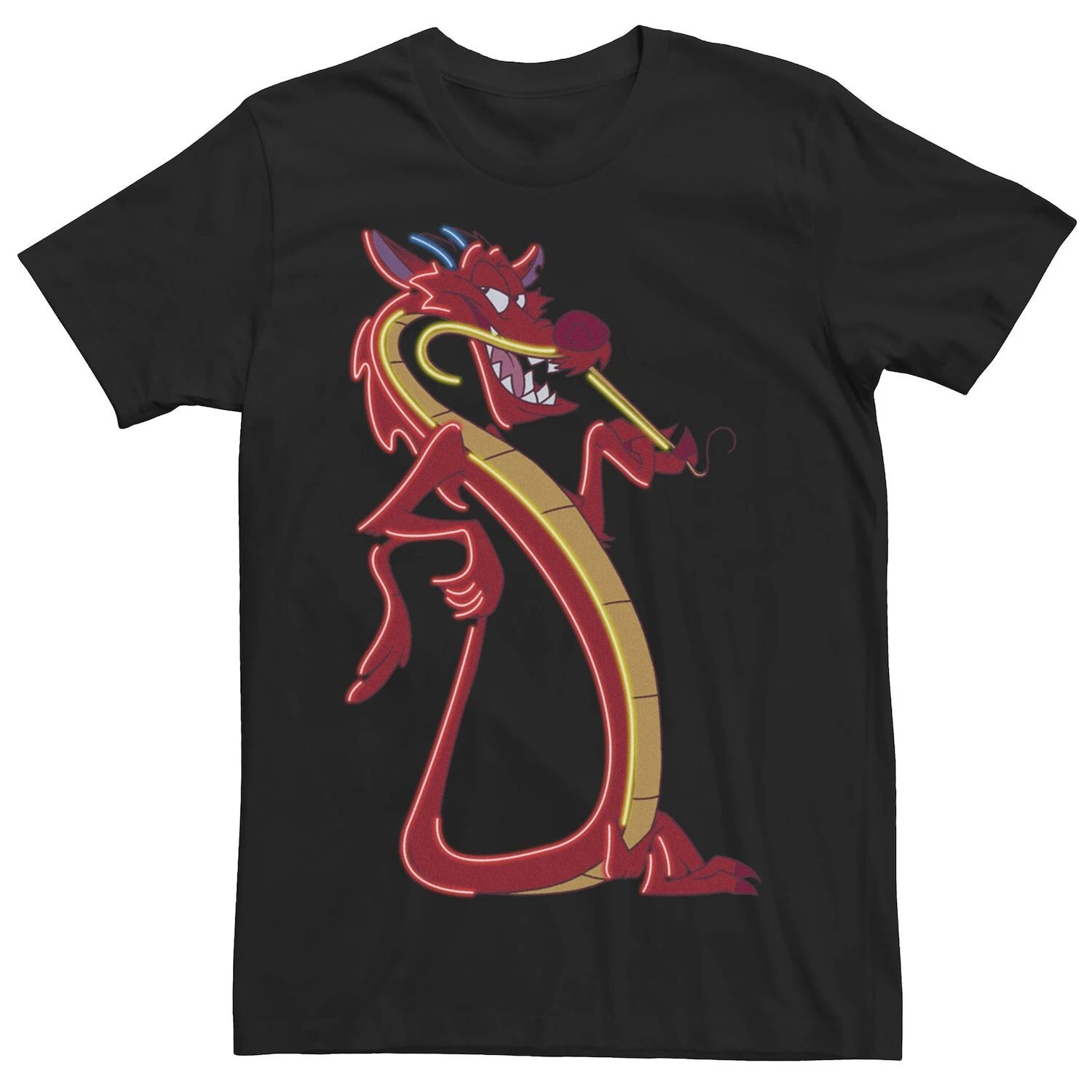 

Мужская футболка Mulan Mushu с неоновым акцентом и портретом Disney