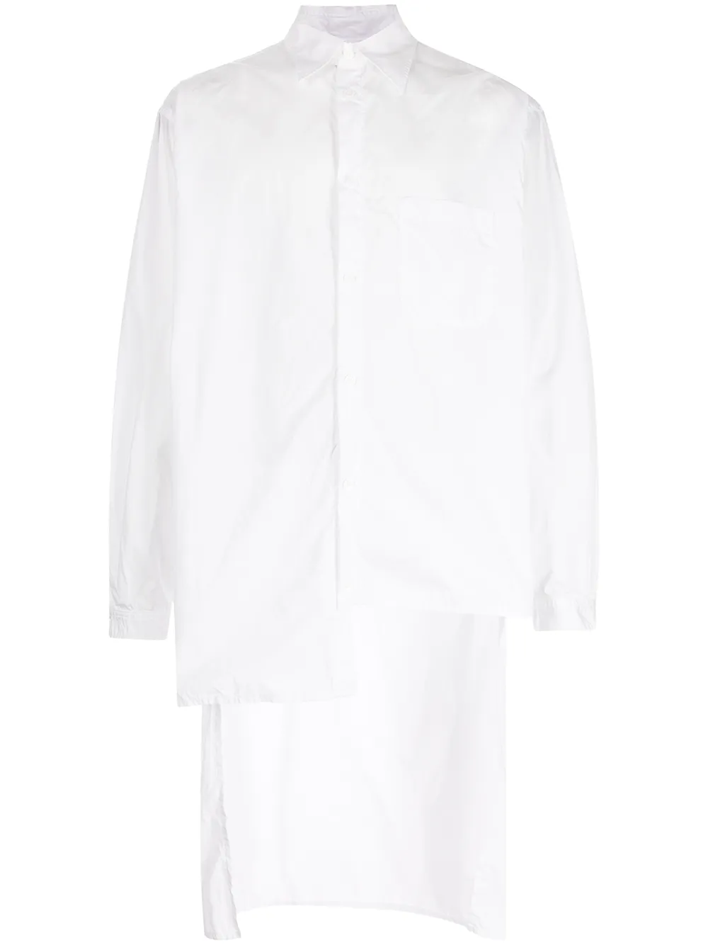 

Рубашка асимметричного кроя с длинными рукавами Yohji Yamamoto, белый