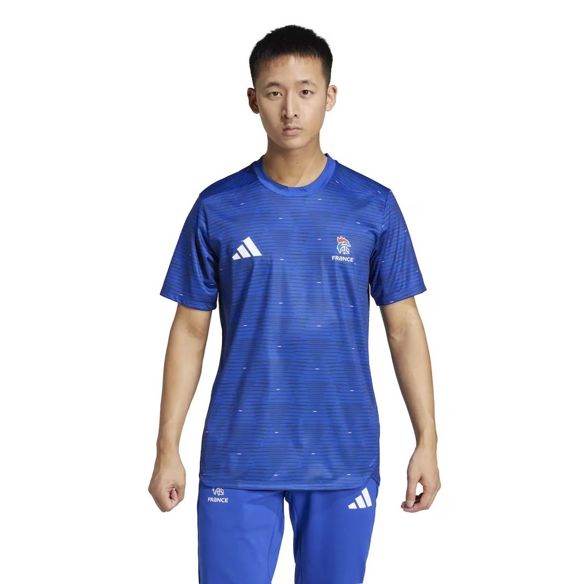 Мужская гандбольная майка Adidas FFHB TR, синий — фото 3
