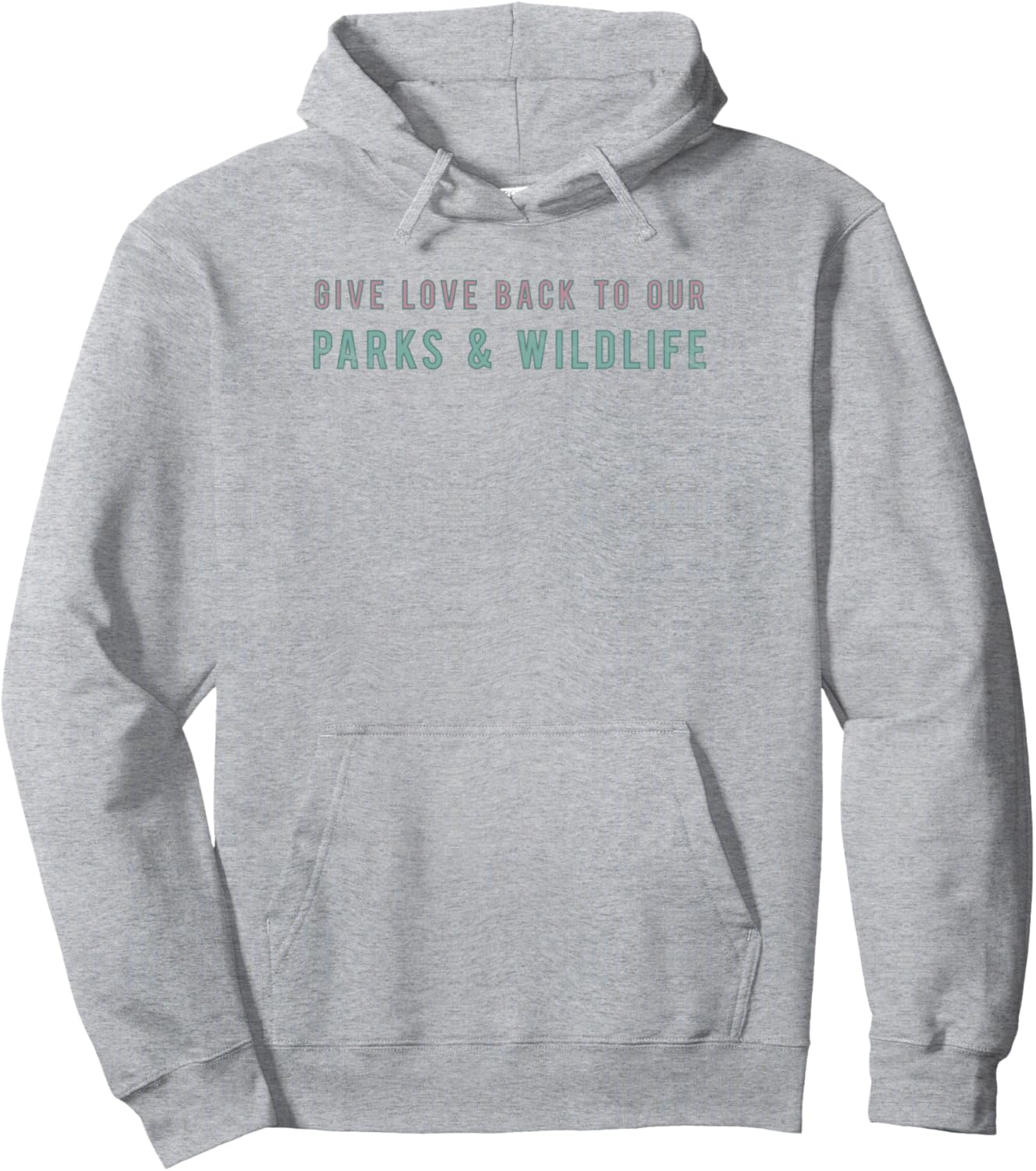 

Модная толстовка с капюшоном «Give Love Back To Our Parks & Wildlife» (спереди и сзади), серая Trendy Apparel, Серый, Модная толстовка с капюшоном «Give Love Back To Our Parks & Wildlife» (спереди и сзади), серая Trendy Apparel
