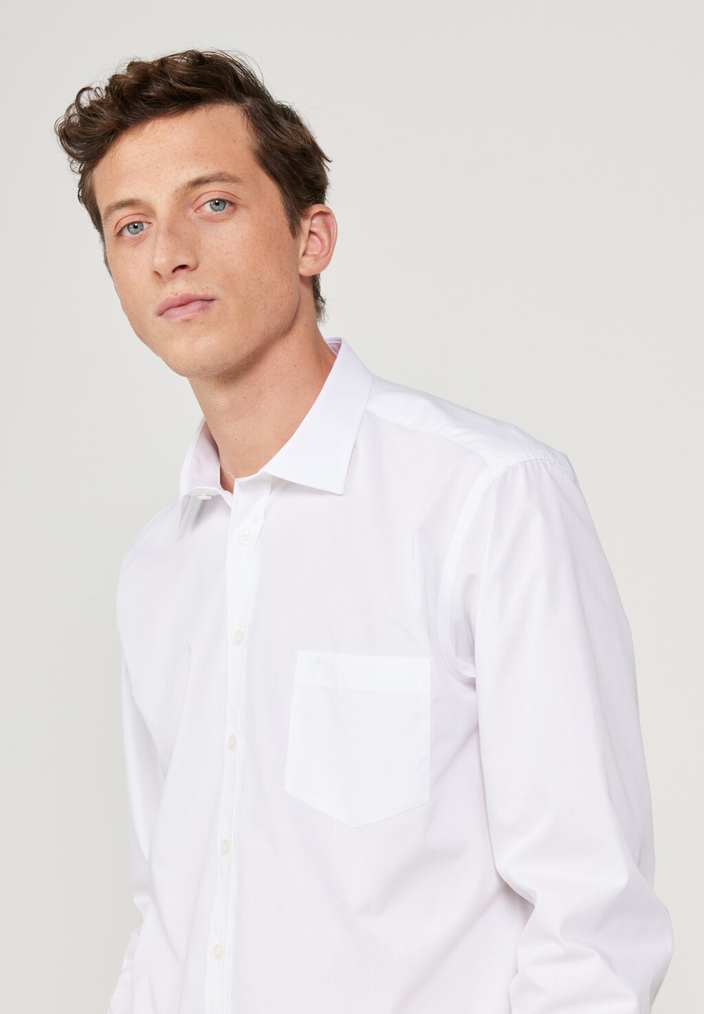

Официальная рубашка COMFORT FIT LONG-SLEEVED CVC SHIRT AC&CO / ALTINYILDIZ CLASSICS, белый