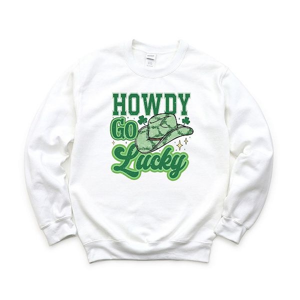 

Толстовка Howdy go lucky с принтом ковбойской шляпы Simply Sage Market, White