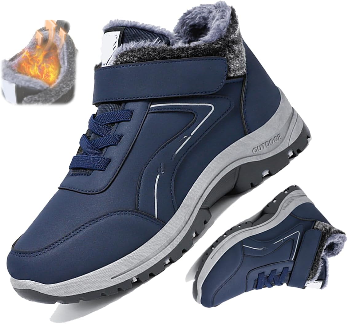 

Женские зимние снежные ботинки водонепроницаемые, с амортизирующей подошвой против скольжения, ортопедические, унисекс, теплые походные ортопедические ботинки Generic, синий