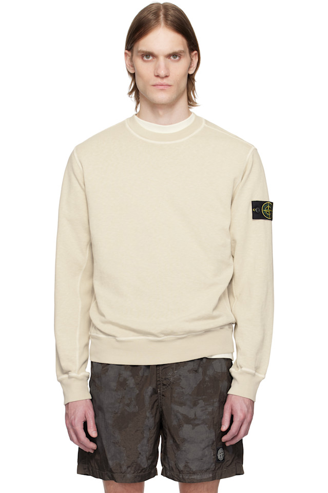 

Свитшот Mafilé с эффектом потертости Stone Island, цвет sand