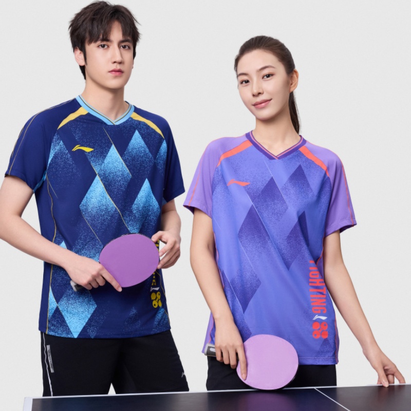 Коллекция для настольного тенниса Li-Ning, одежда унисекс, fluorescent starсветло-фиолетовый — фото 4