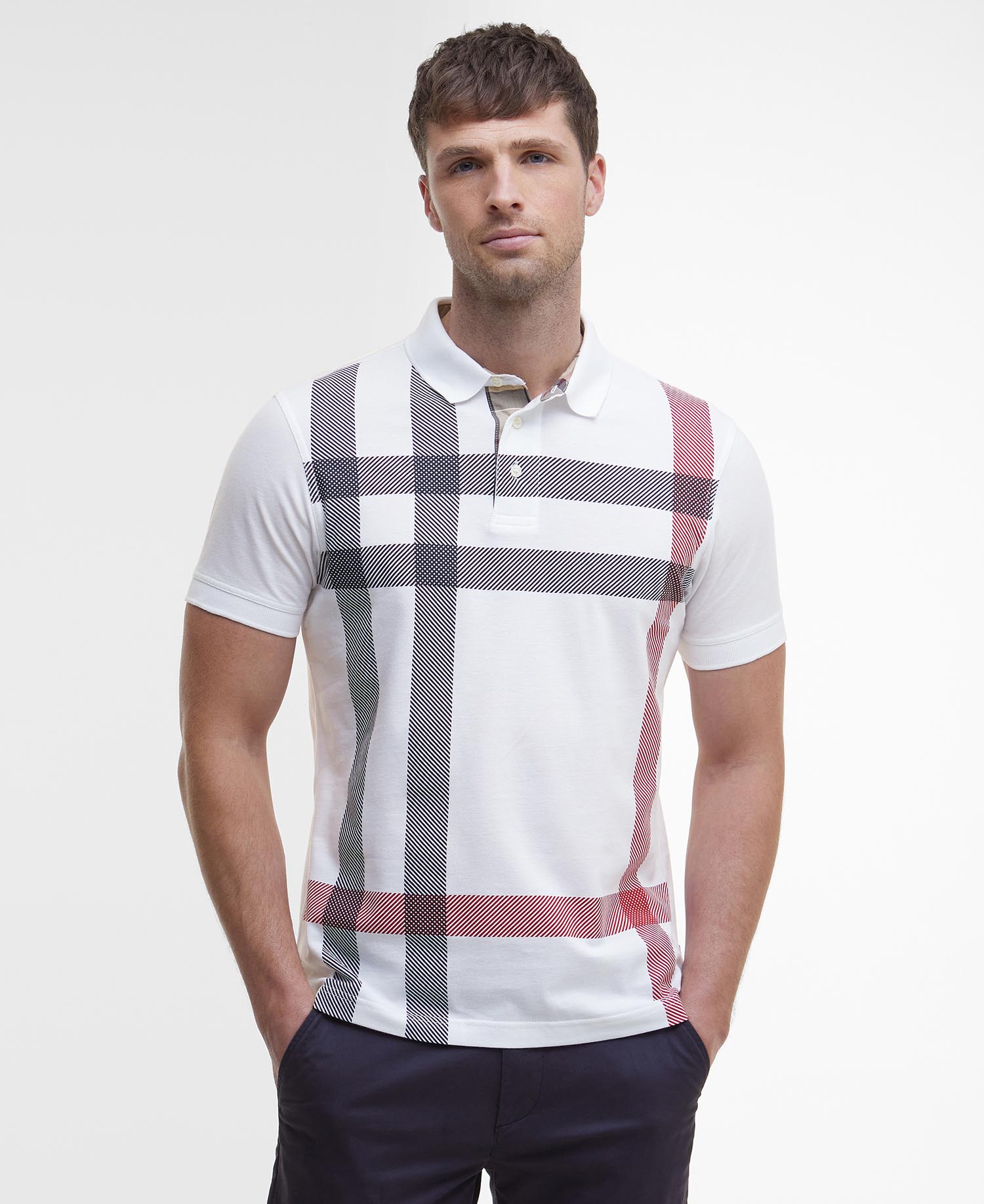 

Рубашка-поло Barbour Blaine Tartan Short-Sleeved, Classic White