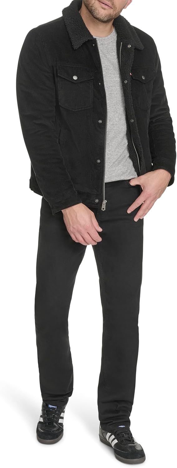 Мужская джинсовая куртка Levi's Cotton Trucker, Black Corduroy — фото 2