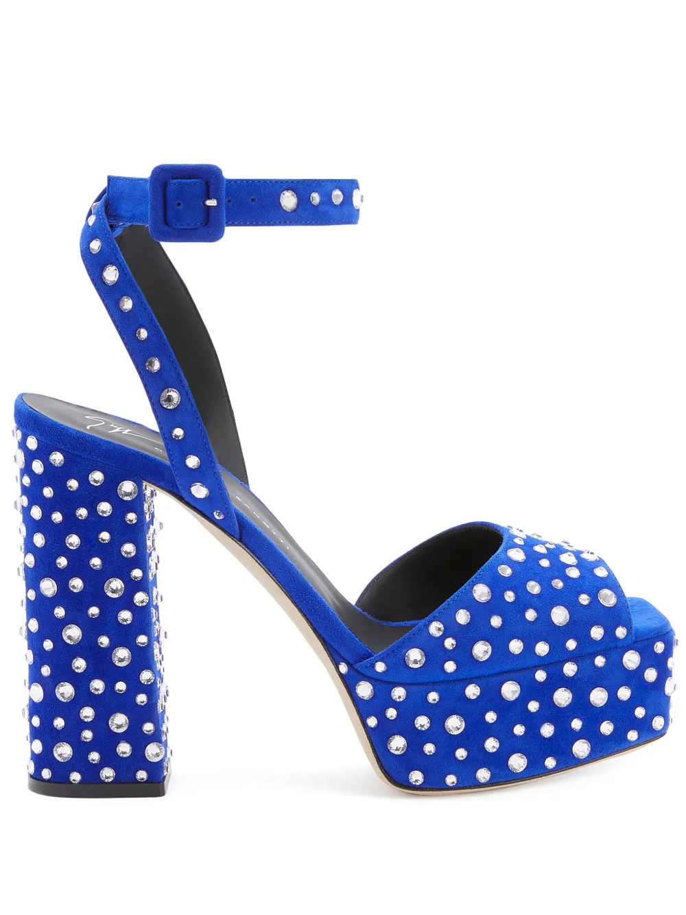 Босоножки New Betty 120 с кристаллами Giuseppe Zanotti, синий