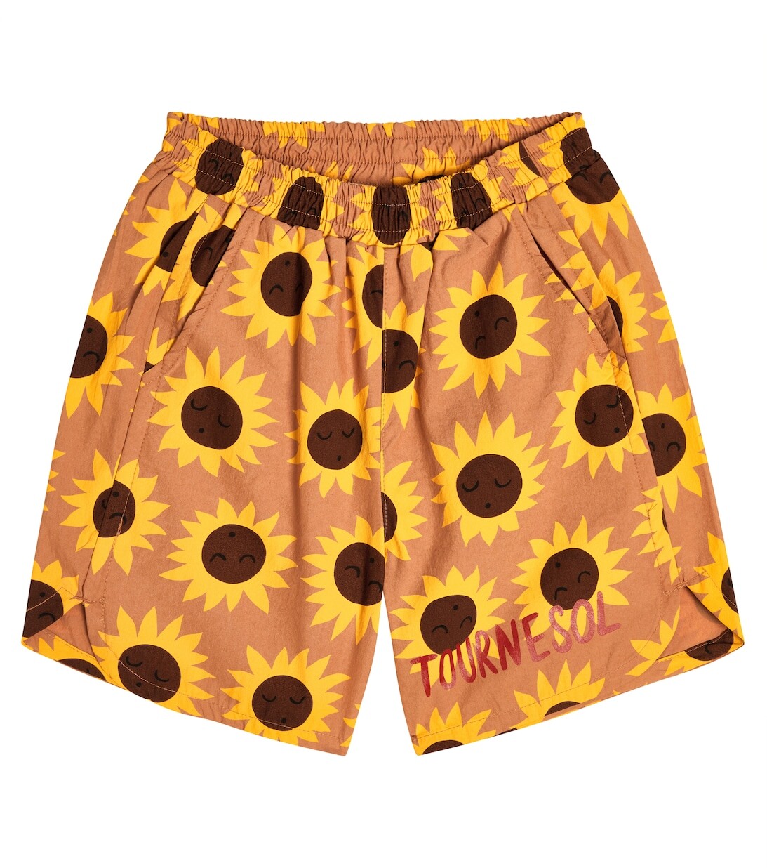 

Шорты Tournesol из смесового хлопка с цветочным принтом Jellymallow, коричневый
