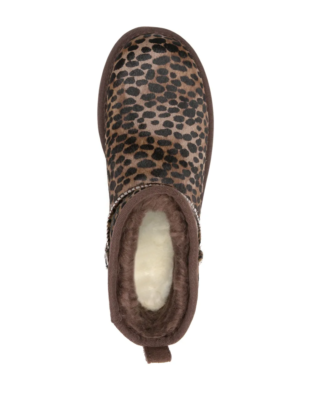 Мужские угги UGG Classic Ultra Mini с леопардовым принтом, коричневый — фото 4