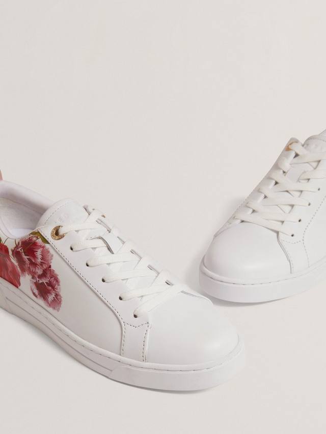 Prinell кожаные кроссовки с цветочным принтом Ted Baker, White/Multi — фото 3