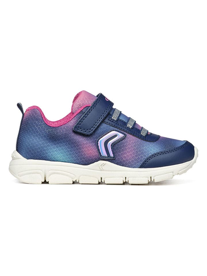 

Кроссовки на шнуровке Geox, цвет blau/pink