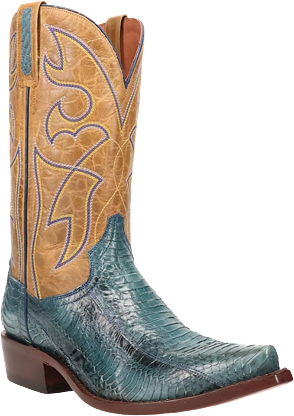 

Мужские вестерн-сапоги Dan Post с экзотической змеиной кожей, с заостренным носком - Dps1116, синий