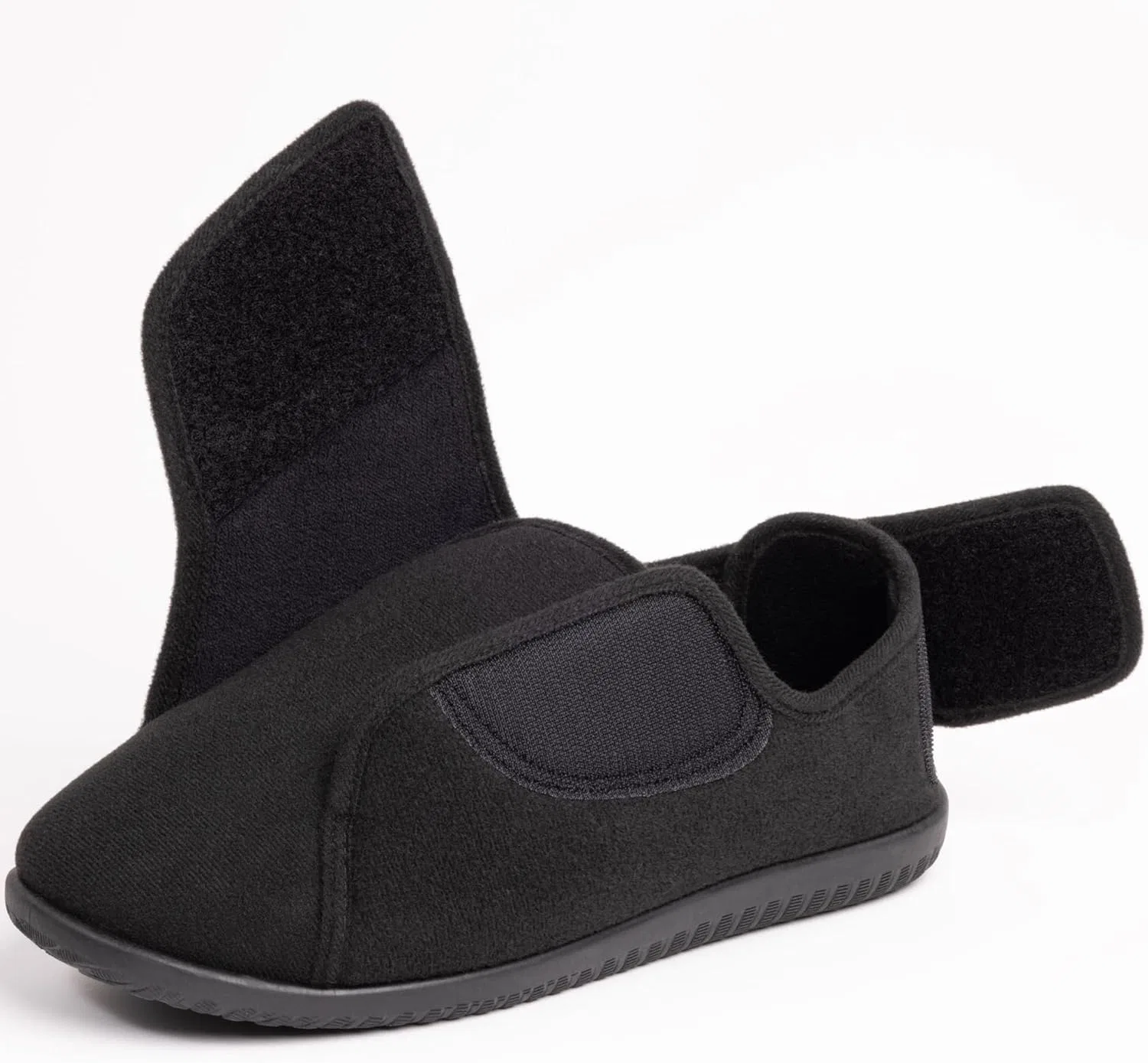 Тапочки с регулируемой застежкой, Memory Foam, Black EUROPEAN SOFTEST — фото 4