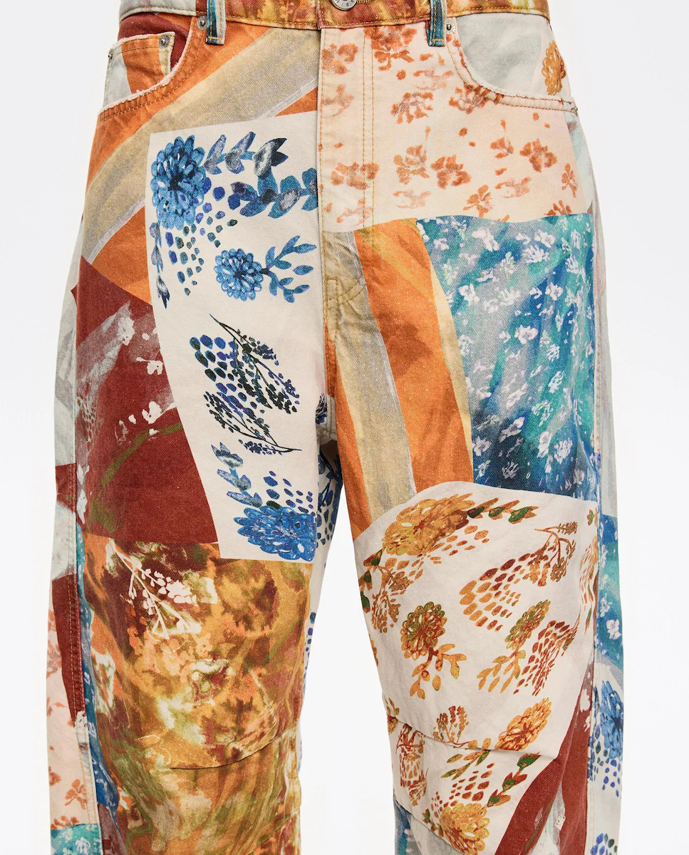 

Женские прямые джинсы Barrel Patchwork Bimba y Lola, оранжевый