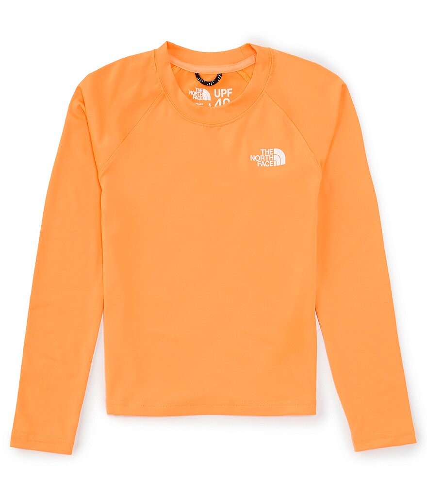 

Футболка от солнца с длинными рукавами The North Face для маленьких/больших девочек 6–16 лет, оранжевый