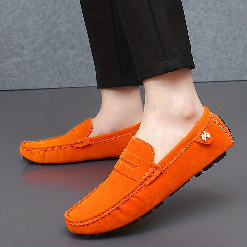 Мужские мокасины Penny Loafer, водительские туфли, удобные нескользящие слипоны, мужская обувь на все сезоны Hhhchpm, красный — фото 4