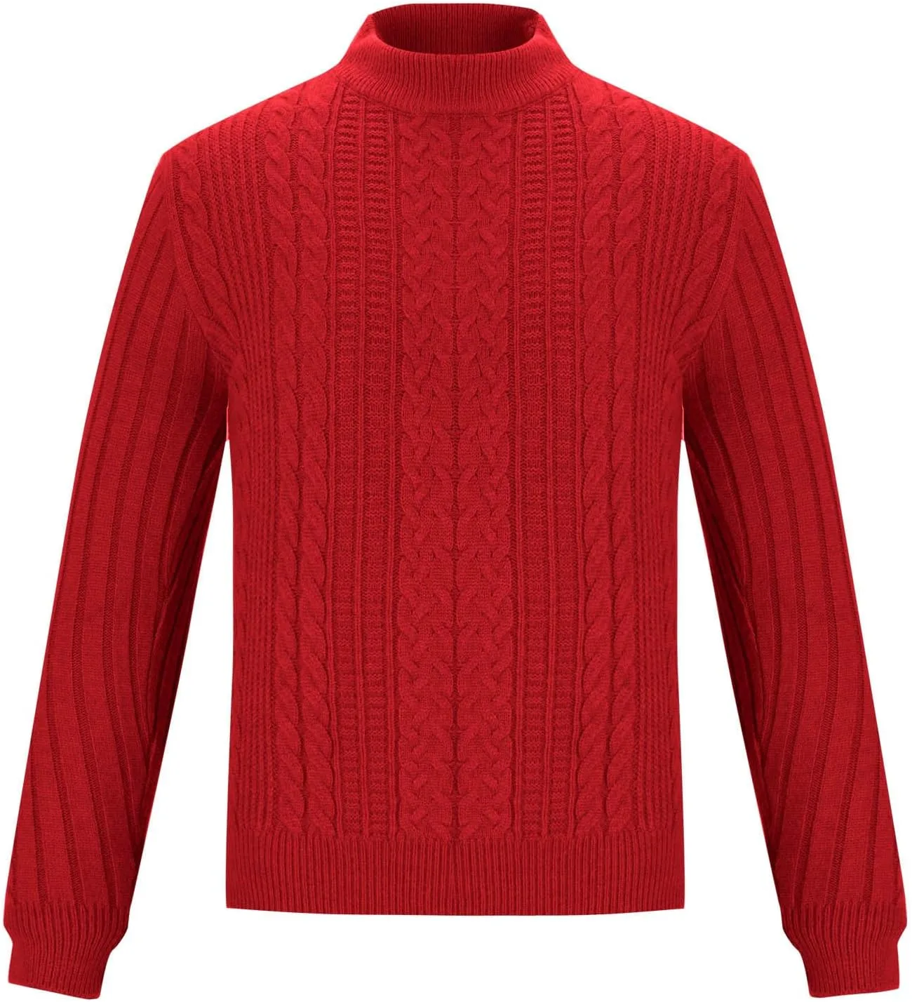 

Мужской свитер с круглым вырезом и длинными рукавами, кабельная вязка, теплый для зимы AQAYL