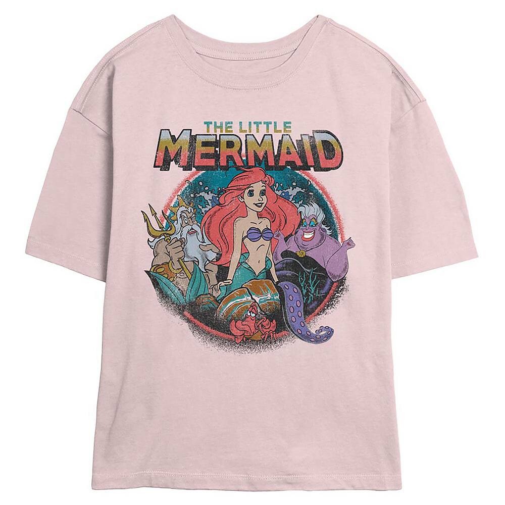 

Детская футболка с изображением скиммера Disney's The Little Mermaid Group Stamp, цвет Blush