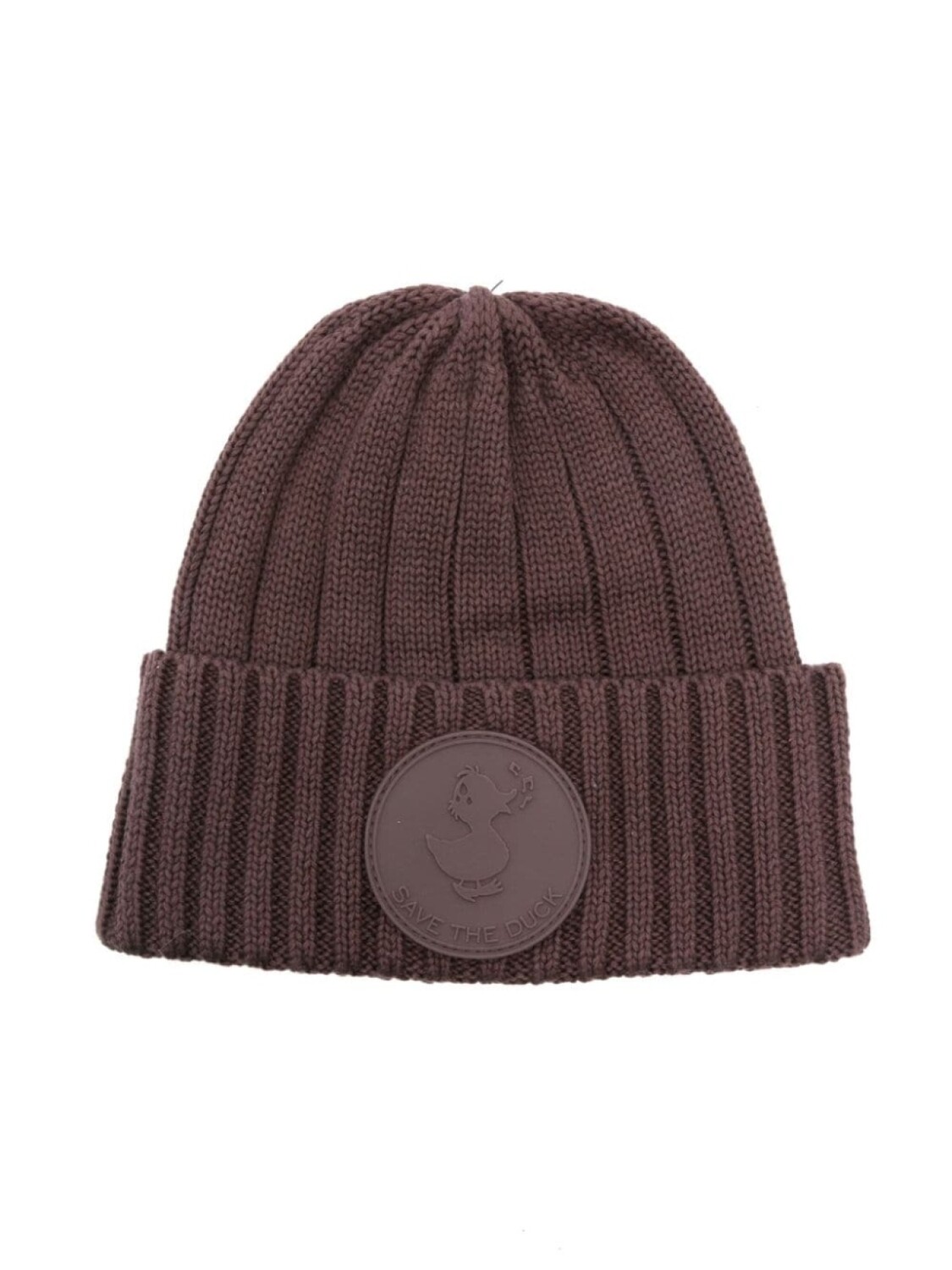 

Save The Duck Doyle ribbed cotton beanie, коричневый