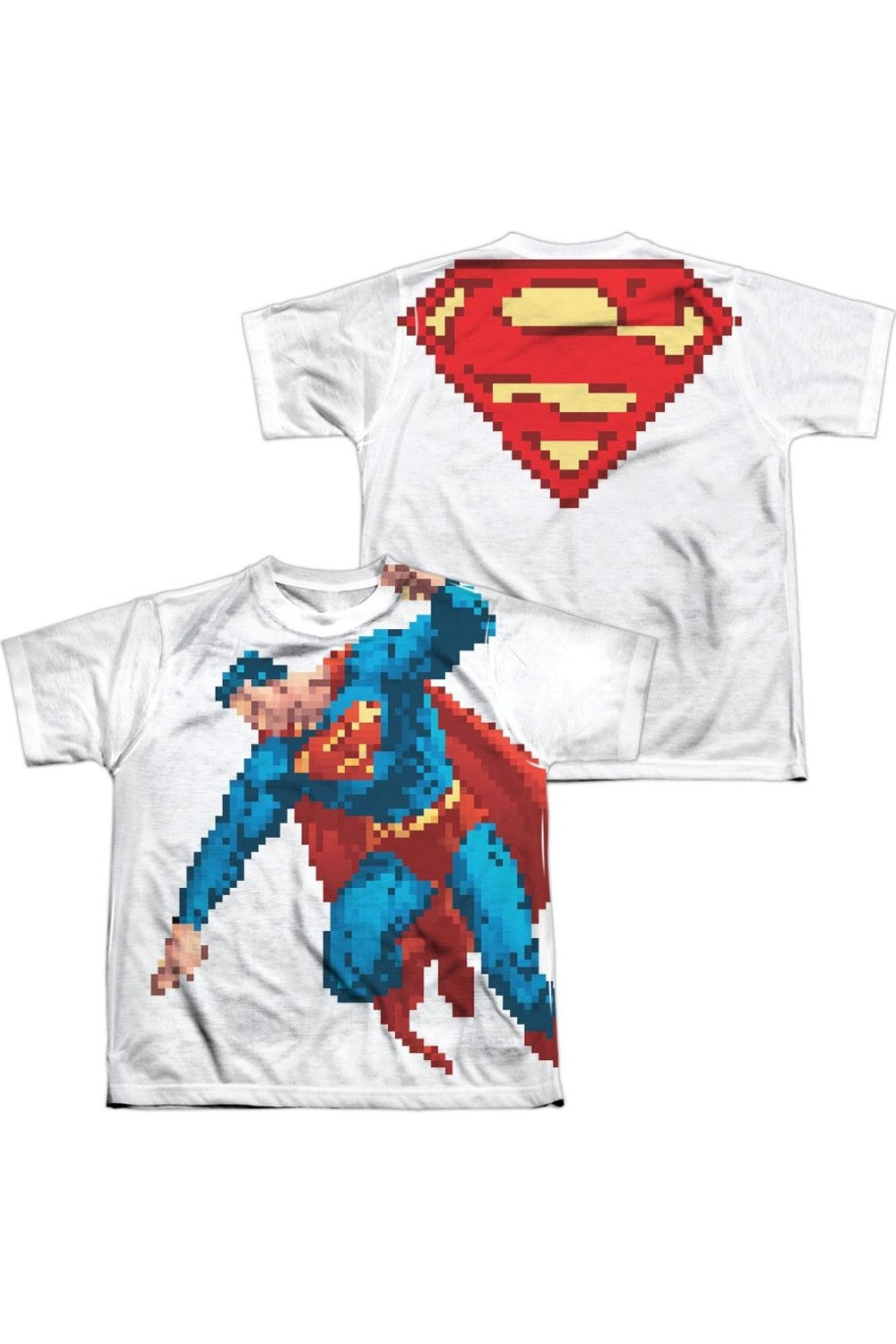 

Футболка с коротким рукавом для подростков Superman Suoerbit (принт спереди и сзади) Gildan, белый