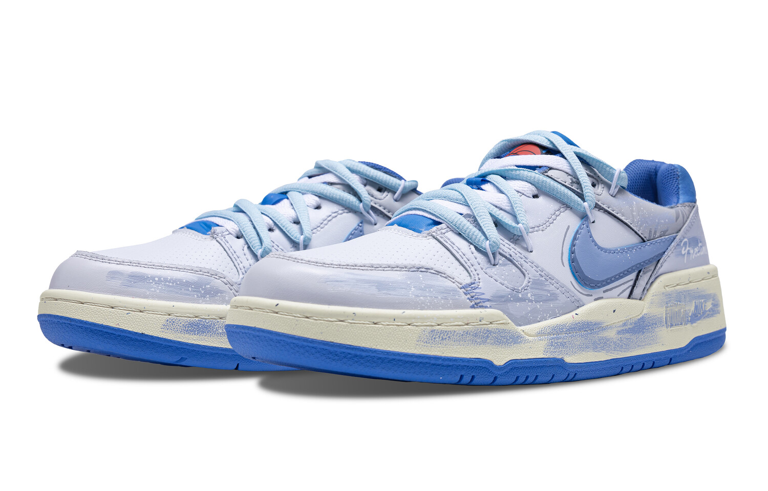 

Кроссовки Nike Full Force Skateboarding Shoes Men Low-top Blue/white, голубой, Синий, Кроссовки Nike Full Force Skateboarding Shoes Men Low-top Blue/white, голубой