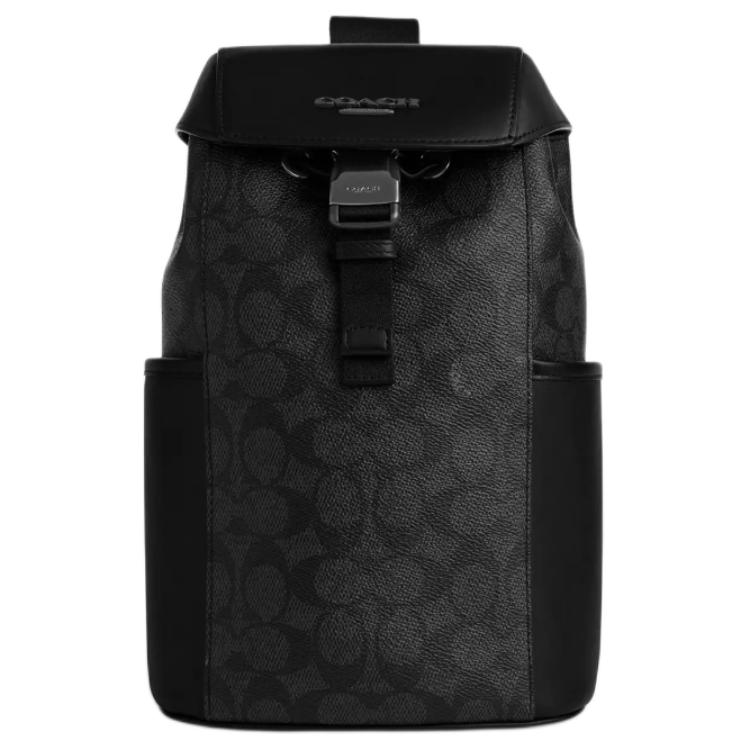 

COACH Кожаный наплечный рюкзак кроссбоди мужской угольно-серый