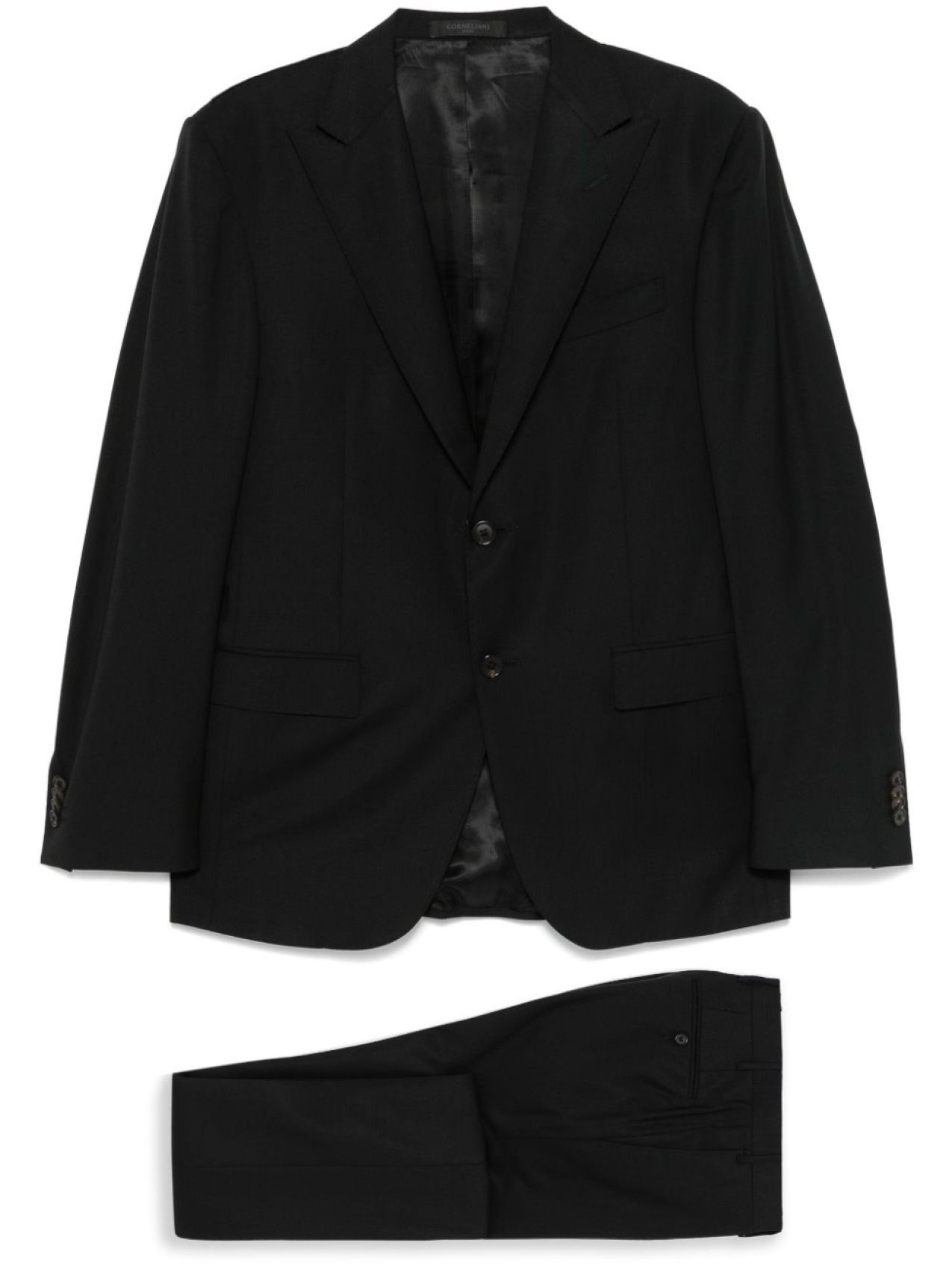 

Corneliani костюм с однобортным пиджаком, черный