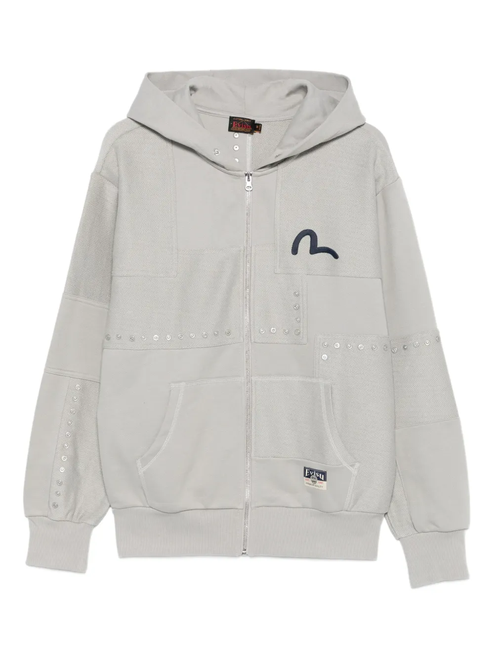 

Худи на молнии EVISU, серый