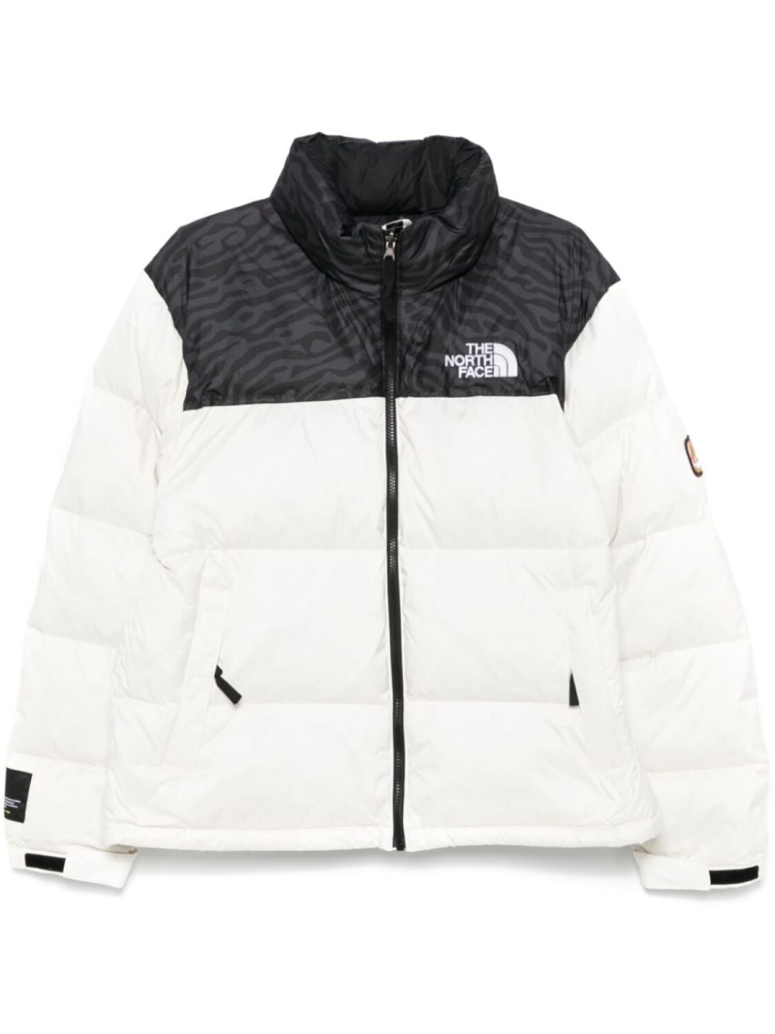 

The North Face пуховик в стиле колор-блок, белый
