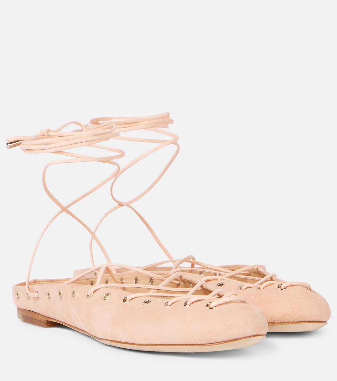 Замшевые балетки Ghillies Chloé, Peachy Pink