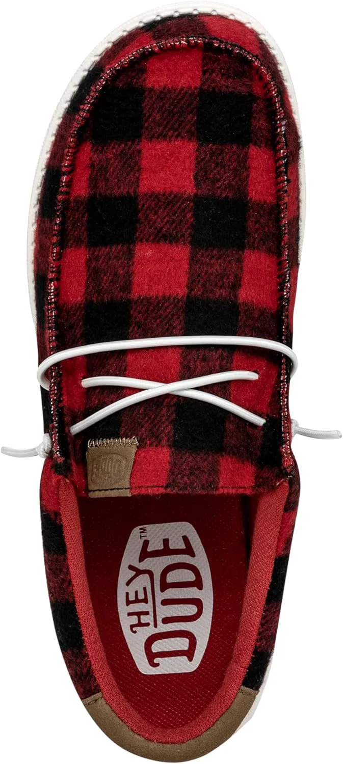 Лоферы HEYDUDE Men's Wally Buffalo Loafers, красный — фото 2