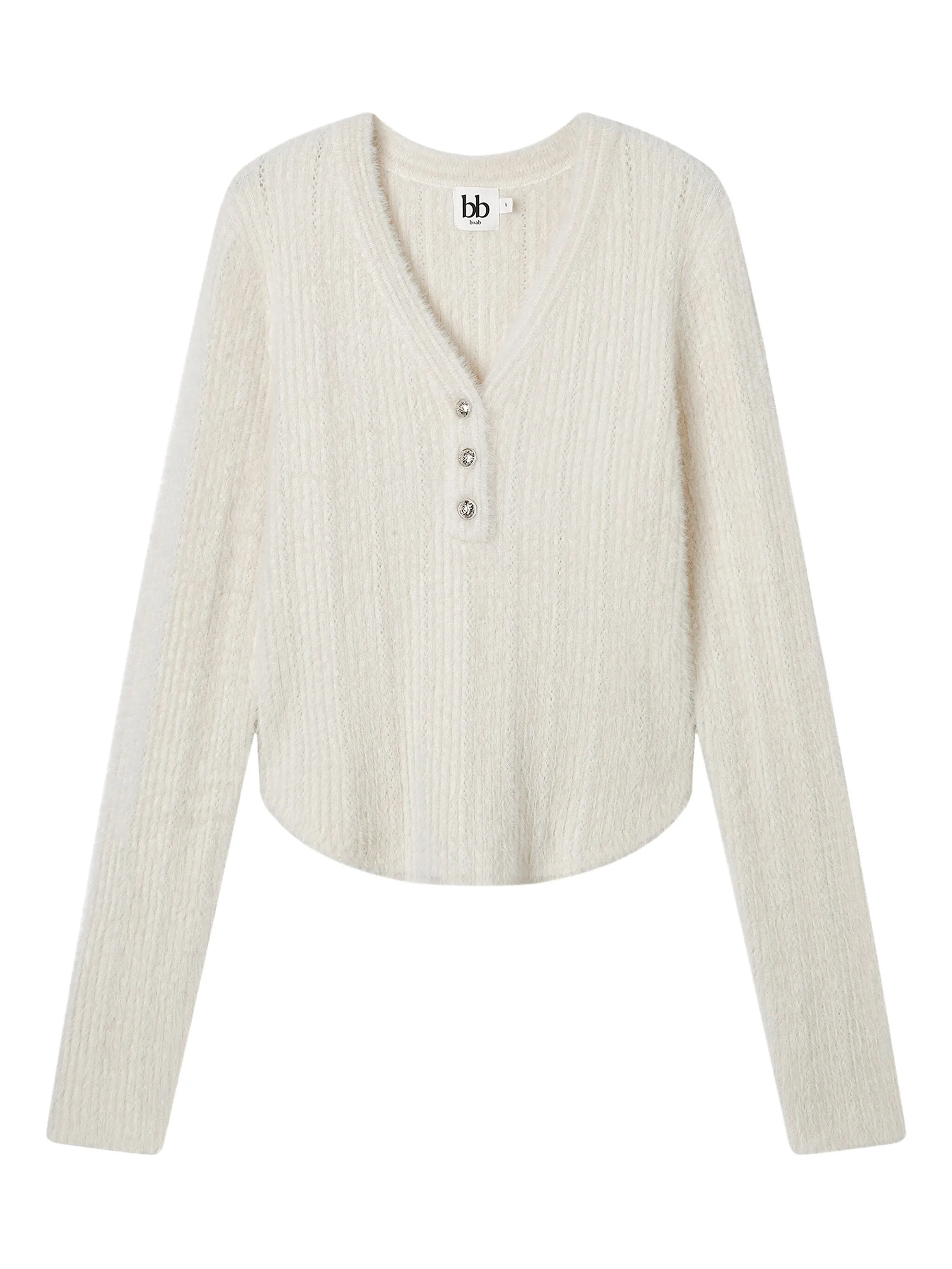 

Топ в рубчик на пуговицах B+Ab, нейтральный