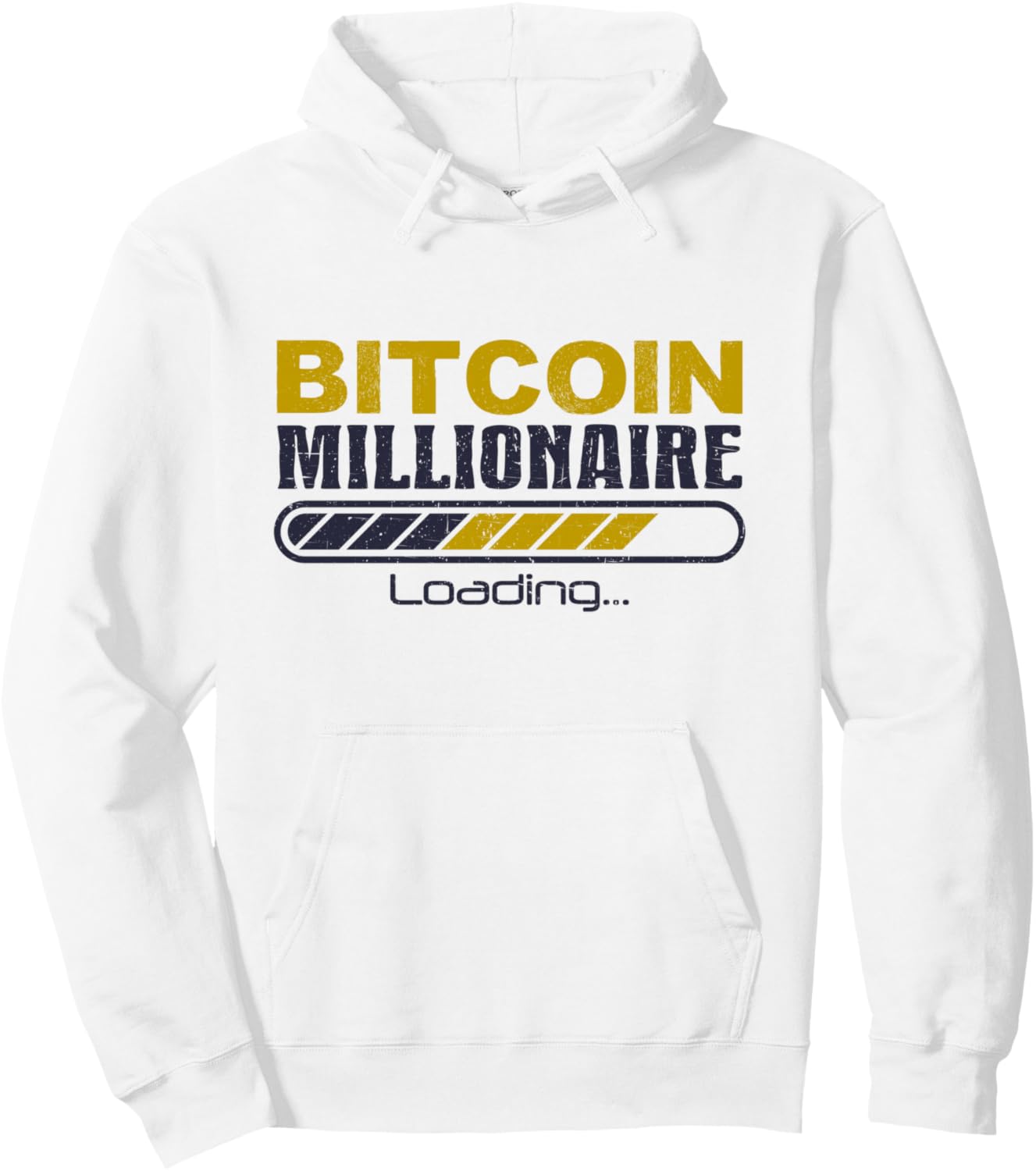 

Забавная толстовка с надписью «Биткойн Миллионер» и символикой криптовалюты Bitcoin Crypto Apparel Co., Ltd., белый