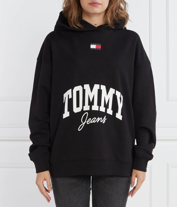 

Новый университетский свитер Oversize fit Tommy Jeans, черный
