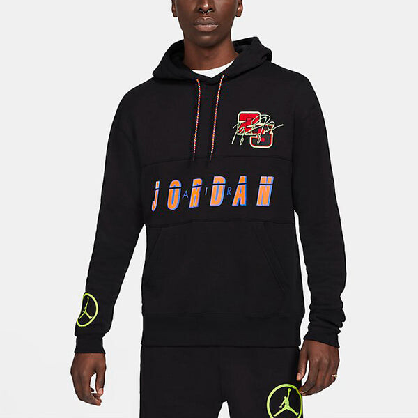 Толстовка Air Jordan Logo Print Basketball Hoodies 'Black', черный — фото 3