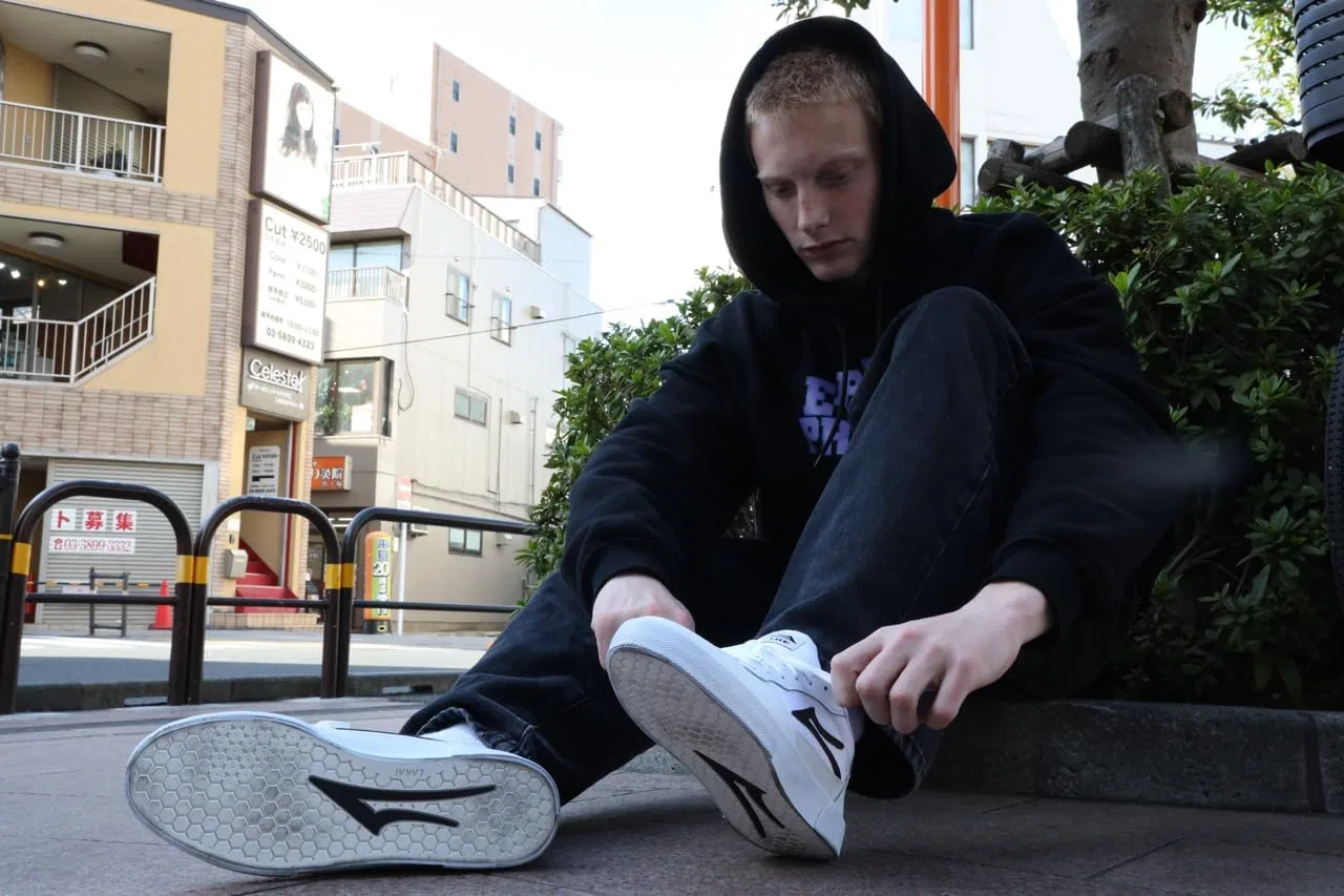 Мужские низкие скейтбордистские кроссовки Lakai Cambridge, White Leather 2025 — фото 2