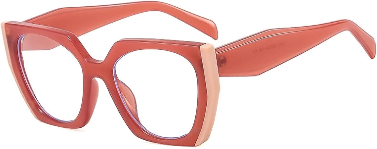 

Популярные модные солнцезащитные очки Polygon Cat Eye для женщин, винтажные, с прозрачным градиентом, защита от УФ-излучения UV400, для мужчин HHZZYVY, Red Beige Clear