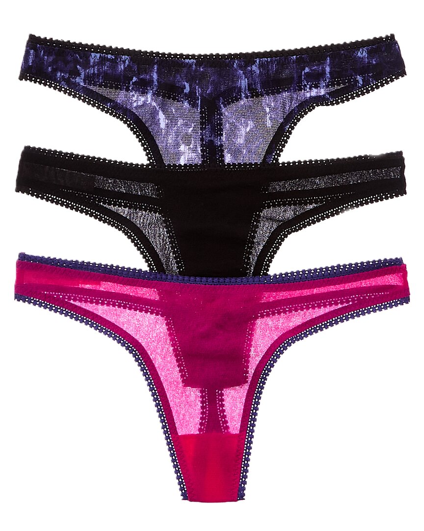 

OnGossamer 3 шт сетчатые стринги до бедра размера G On Gossamer, черный