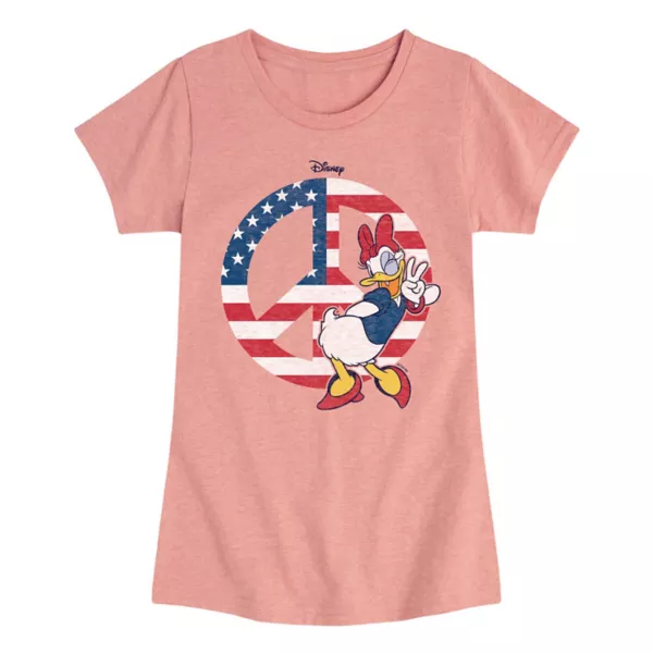 

Футболка для девочек 7-16 лет с принтом Daisy Duck в стиле американа Disney, цвет desert pink