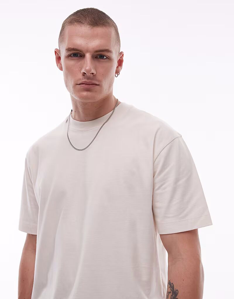 

Футболка Topman свободного кроя цвета экрю