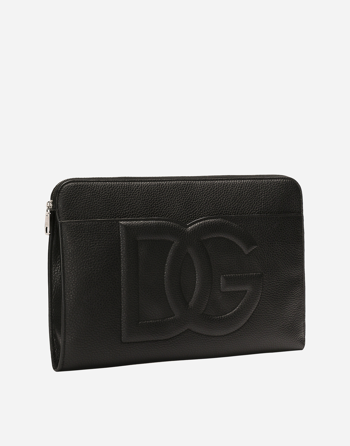 Большой клатч из оленьей кожи Dolce & Gabbana, черный — фото 3