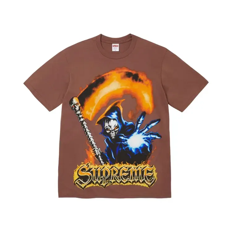 Футболка Supreme Grim Reaper Tee, коричневый