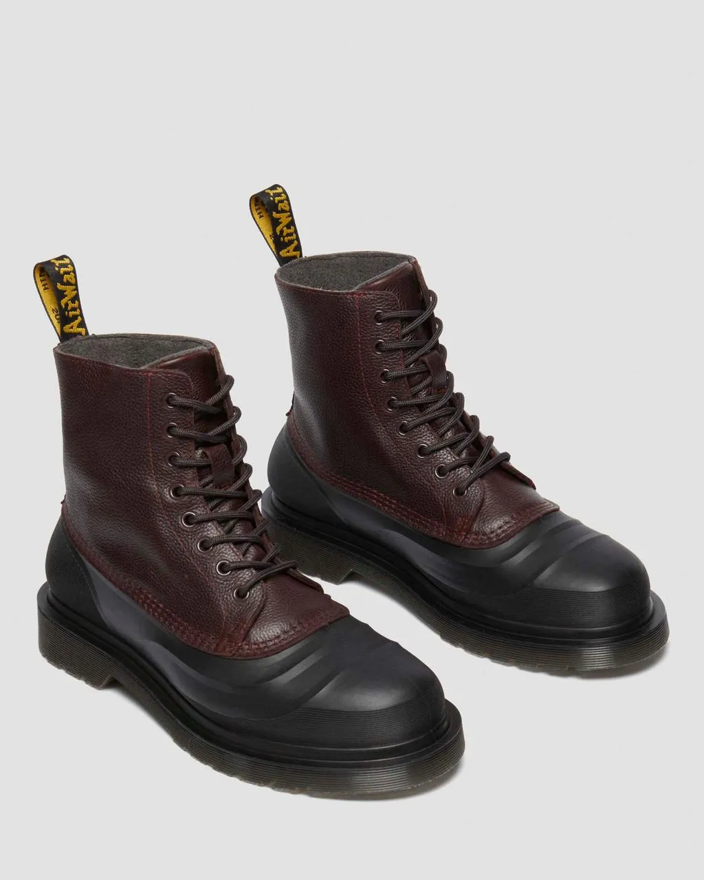 Сапоги Dr. Martens 1460 на флисовой подкладке, темно-коричневый / черный — фото 4