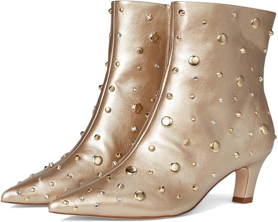 

Ботинки Jessica Simpson Viviana Kitten Heel Studded Bootie, золотой