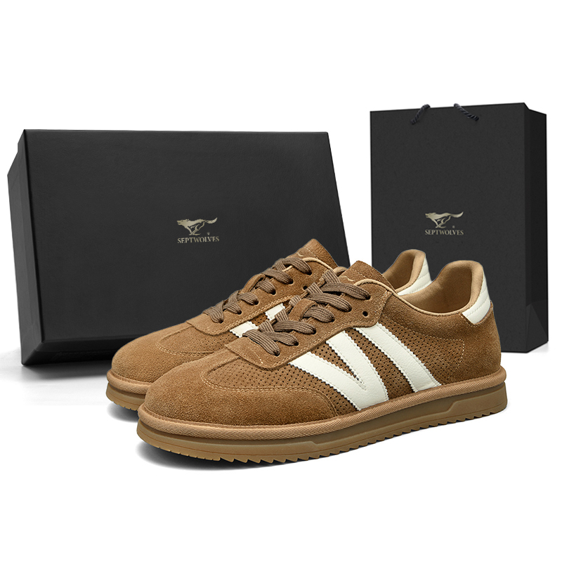 

Низкие мужские туфли для скейтбординга SEPTWOLVES, Yellow (Standard Leather Shoe Size)