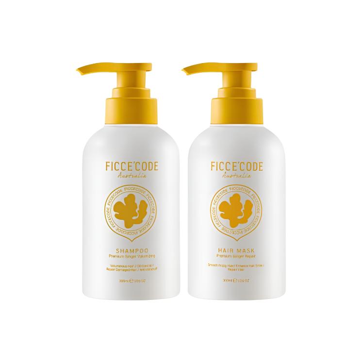Набор шампуня и кондиционера Premium Ginger питающий и разглаживающий 300мл+300мл FicceCode