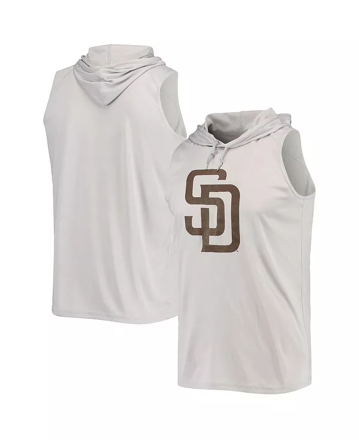 

Мужская серая безрукавка-худи San Diego Padres Stitches