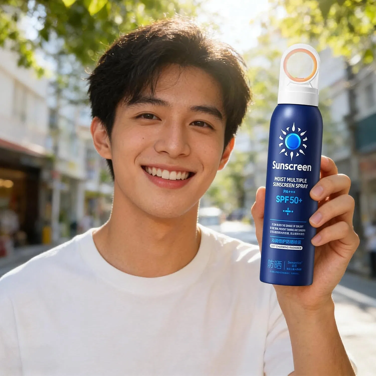Солнцезащитный спрей Dongqi SPF50+ PA++++ 150 мл синий — фото 3